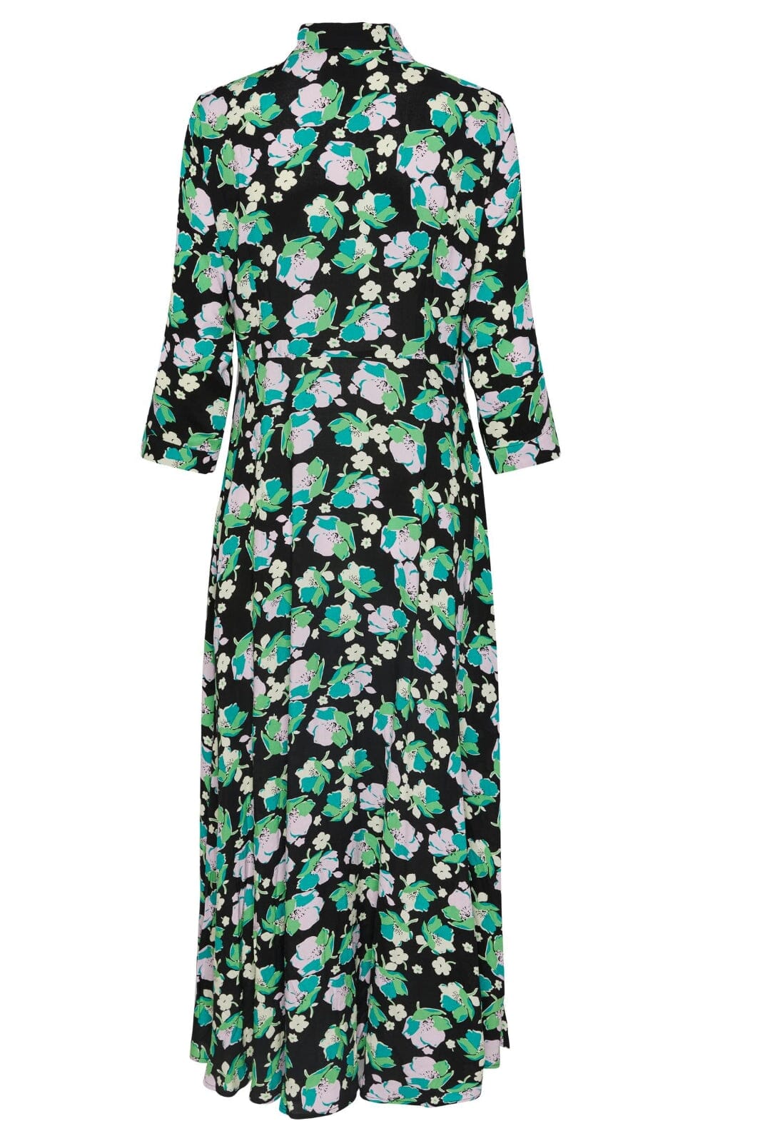 Y.A.S - Yassavanna Long Shirt Dress S. - 4307580 Black FLOWER