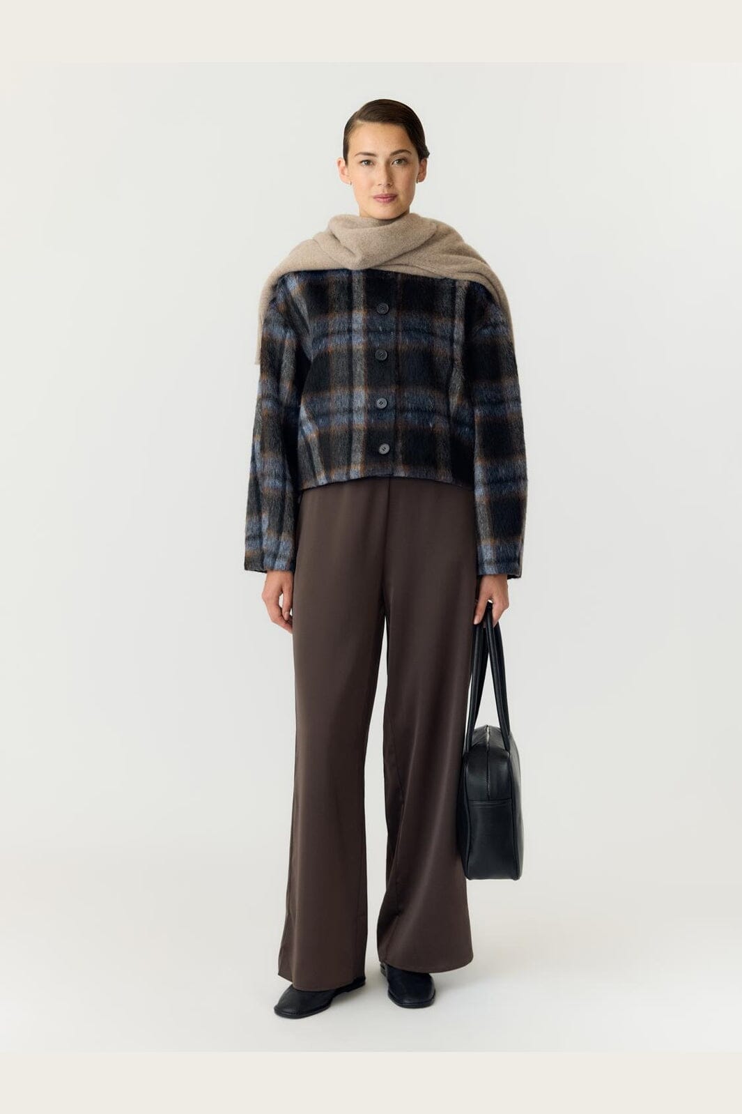 YAS - Yastalino Ls Wool Blend Jacket - 5141752 Black Check